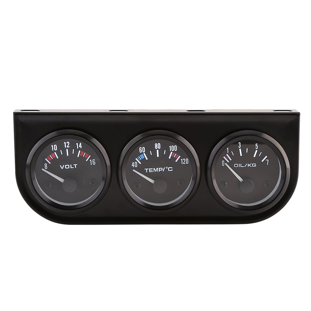 Amazon.co.jp: 【3 in 1】油圧+水温ゲージ+電圧計 52mm 電子トリプル